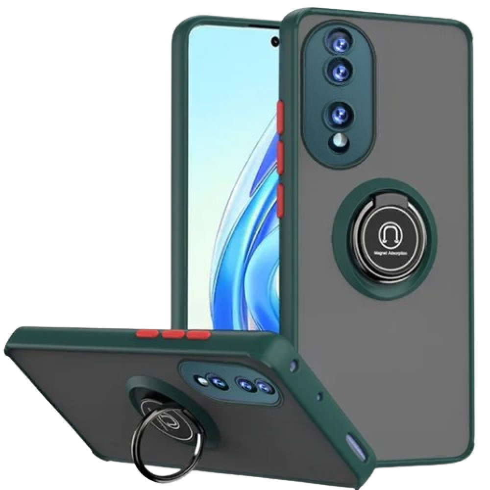 Чехол-накладка TPU Color Matte Ring для Honor 70​​​ зелёный