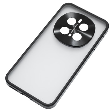 Противоударный чехол Metal Glass для Honor Magic7 Pro с металлической рамкой на камеру
