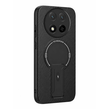 Чехол Carbon Shield with Stand для Honor Magic7 Lite с поддержкой беспроводной зарядки