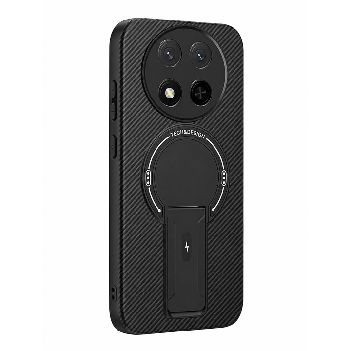 Чохол Carbon Shield with Stand для Honor Magic7 Lite з підтримкою безпровідної зарядки