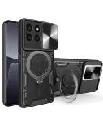 Чехол Omeve Magnetic Ring для Honor X8c с защитной шторкой на камеру