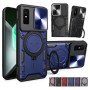 Чехол - накладка Omeve Magnetic Ring для Infinix GT 30 Pro 5G с металлическим кольцом и шторкой для камеры 