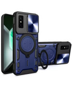Чехол - накладка Omeve Magnetic Ring для Infinix GT 30 Pro 5G с металлическим кольцом и шторкой для камеры 