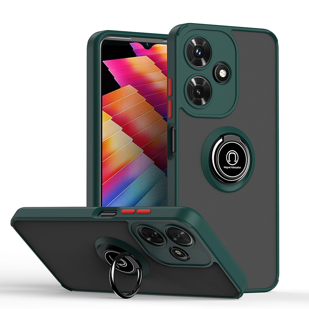Чохол-накладка TPU Color Matte Ring для Infinix Hot 30 Play зелений
