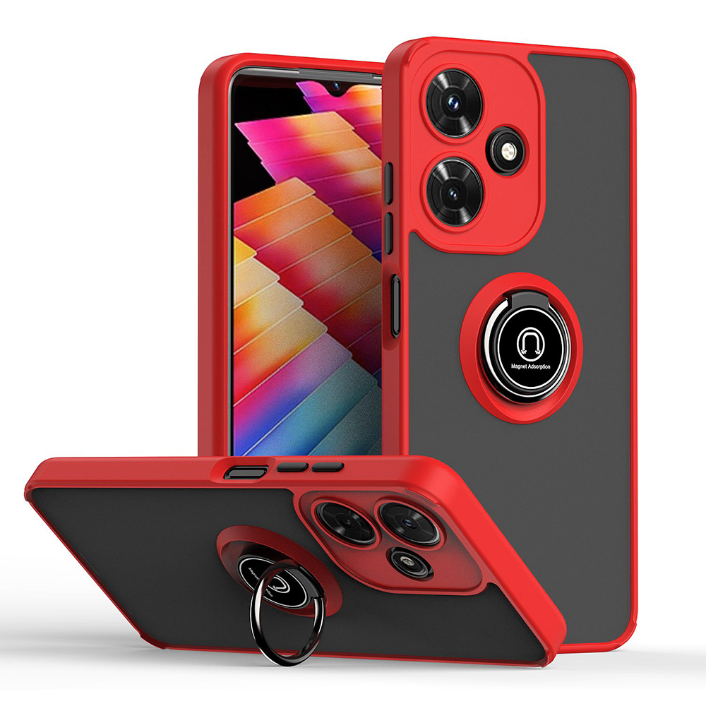 Чохол-накладка TPU Color Matte Ring для Infinix Hot 30 Play червоний
