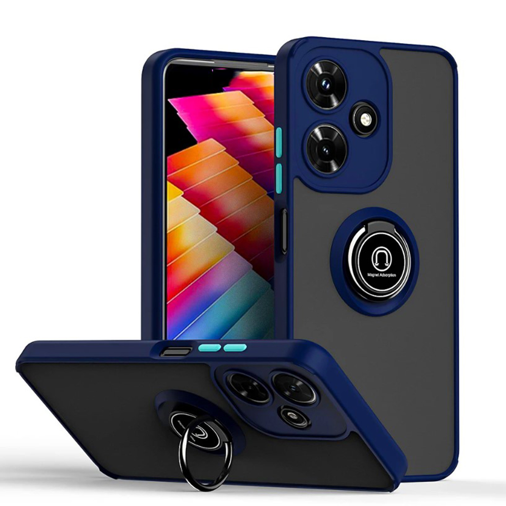 Чохол-накладка TPU Color Matte Ring для Infinix Hot 30 Play синій