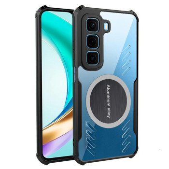 Чохол - накладка Acryl Cooling Armor для Infinix Hot 50 Pro+ 4G з металевою пластиною, Black