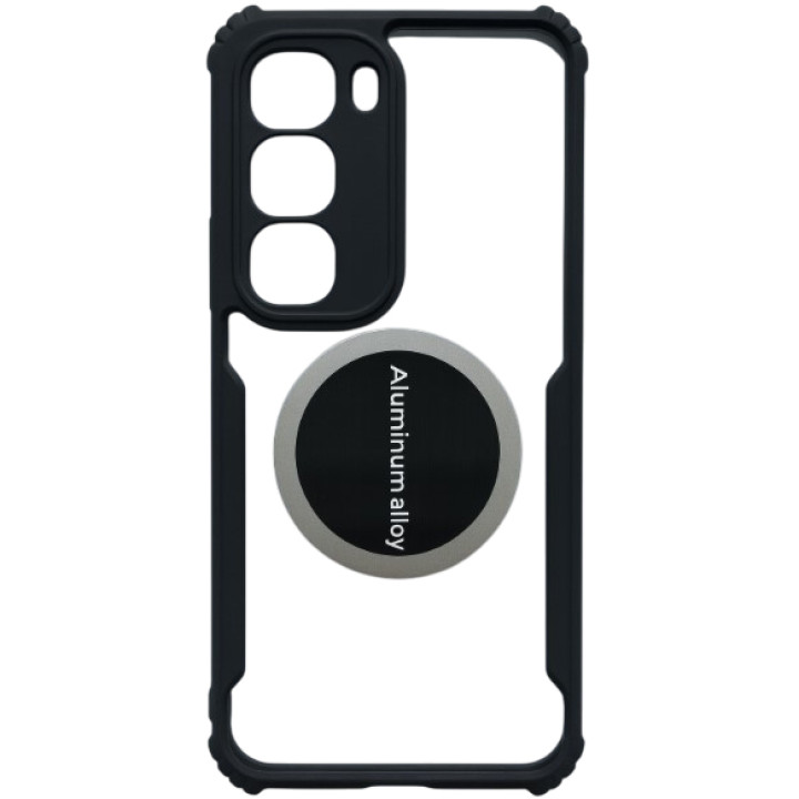 Чехол - накладка Acryl Cooling Armor для Infinix Hot 60 Pro+ с металлической пластиной, Black