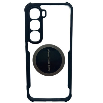 Чехол - накладка Acryl Cooling Armor для Infinix Hot 60 Pro с металлической пластиной, Black