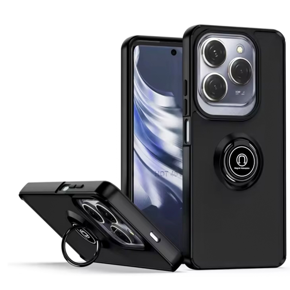 Чохол - накладка TPU Color Matte Ring для Infinix Hot 40 / Hot 40 Pro чорний