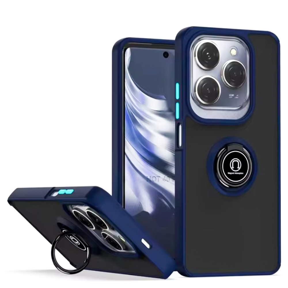 Чохол - накладка TPU Color Matte Ring для Infinix Hot 40 / Hot 40 Pro синій