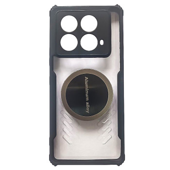Чохол - накладка Acryl Cooling Armor для Infinix Note 40 5G з магнітною пластиною, Black