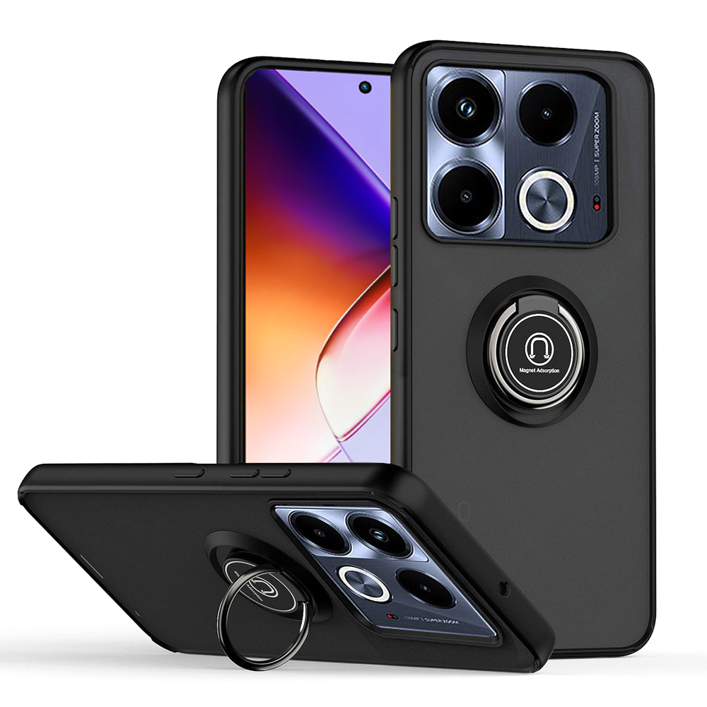 Чохол - накладка TPU Color Matte Ring для Infinix Note 40 Pro чорний