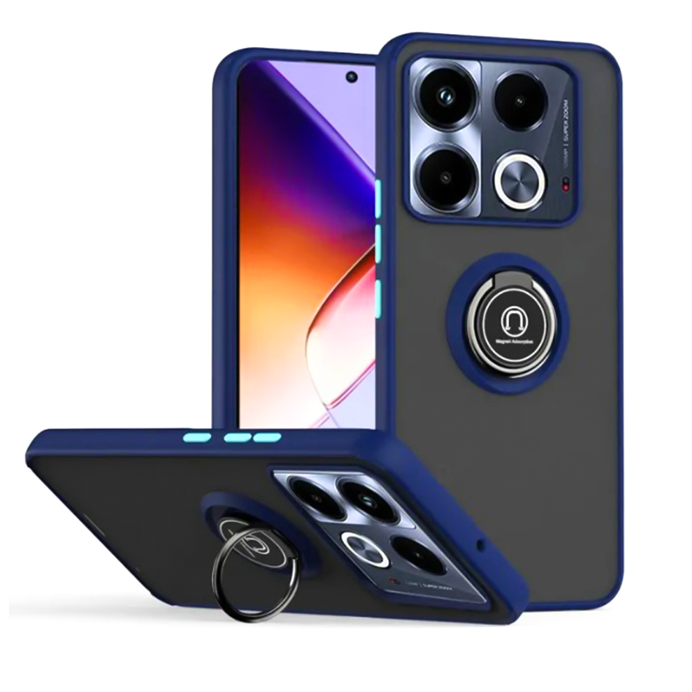 Чехол - накладка TPU Color Matte Ring для Infinix Note 40 синий