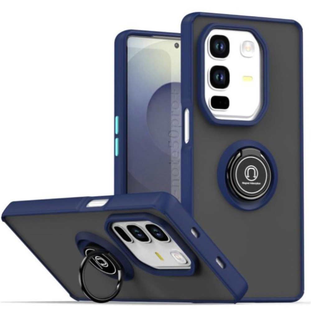 Чохол - накладка TPU Color Matte Ring для Infinix Note 50 Pro+ синій