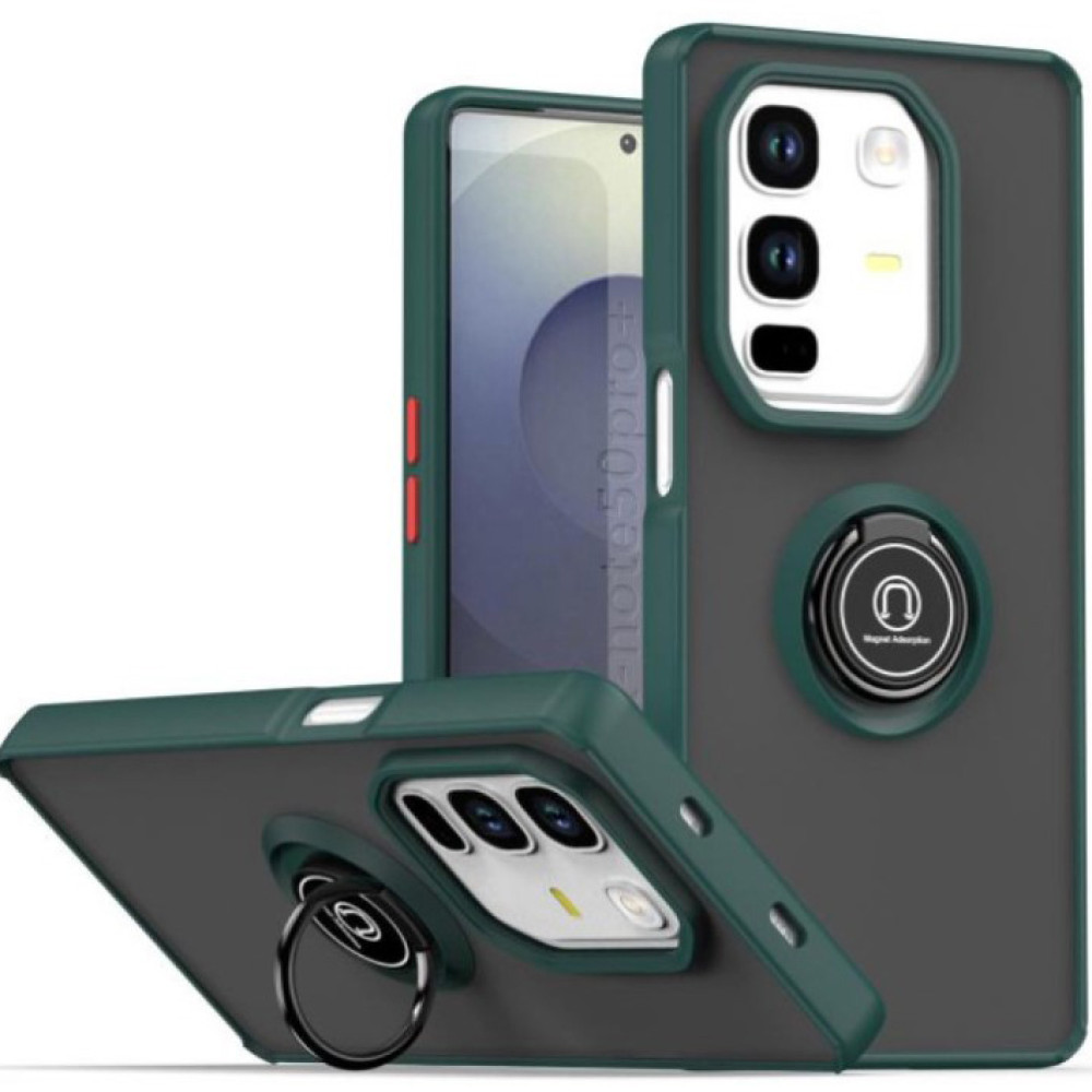 Чохол - накладка TPU Color Matte Ring для Infinix Note 50 Pro+ зелений