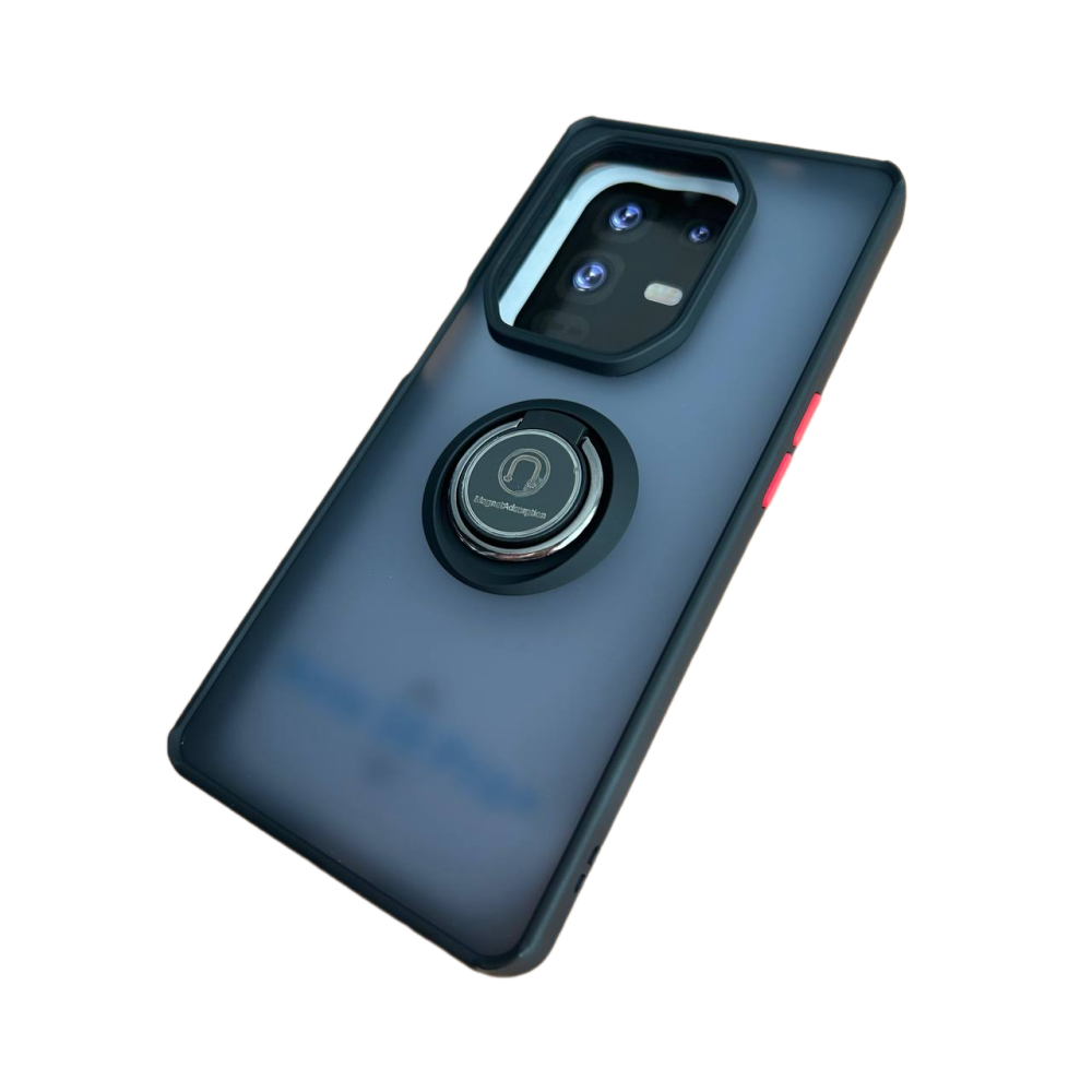 Чехол - накладка TPU Color Matte Ring для Infinix Note 50 Pro+ чёрно-красный