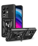 Чехол накладка Ricco Camera Sliding для Infinix Note 50 Pro+ с металлическим кольцом и защитой камеры