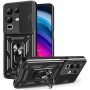 Чехол накладка Ricco Camera Sliding для Infinix Note 50 Pro+ с металлическим кольцом и защитой камеры черный