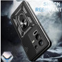 Чехол накладка Ricco Camera Sliding для Infinix Note 50 Pro+ с металлическим кольцом и защитой камеры черный
