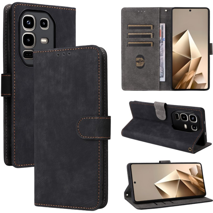 Чехол книжка Velvet Leather Case для Infinix Note 50 Pro+ с отделением для карт