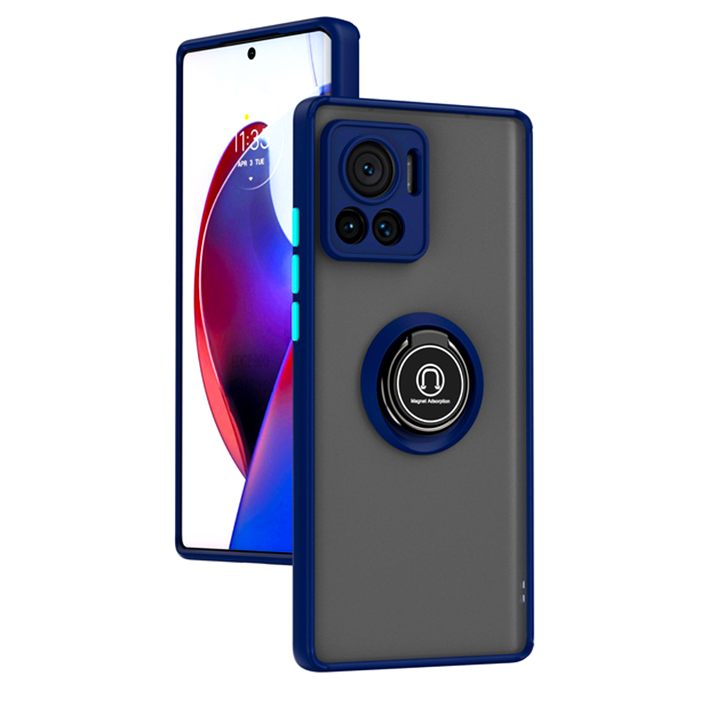 Чехол-накладка TPU Color Matte Ring для Motorola Edge 30 Ultra синий