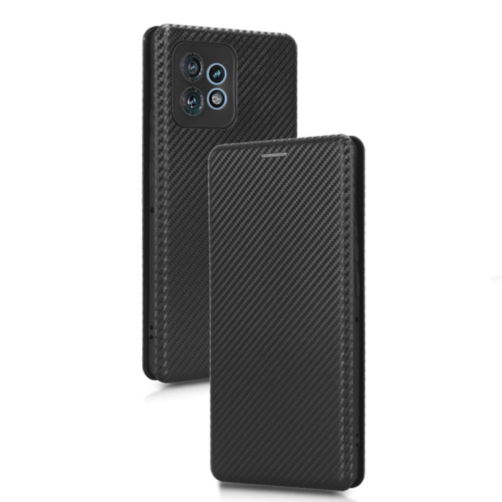 Чехол-книжка Carbon Fiber Texture для Motorola Edge 40 Pro