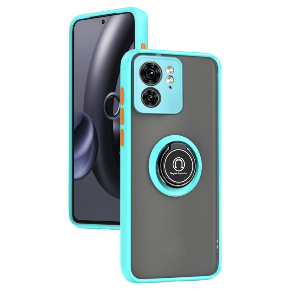 Чохол - накладка TPU Color Matte Ring для Motorola Edge 40 блакитний