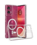 Чехол накладка Clear Case Magnetic Ring для Motorola Edge 50 Fusion