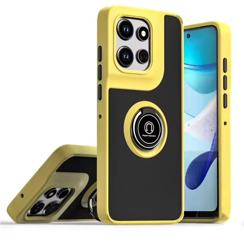 Чохол - накладка TPU Color Matte Ring для Motorola Edge 50 жовтий