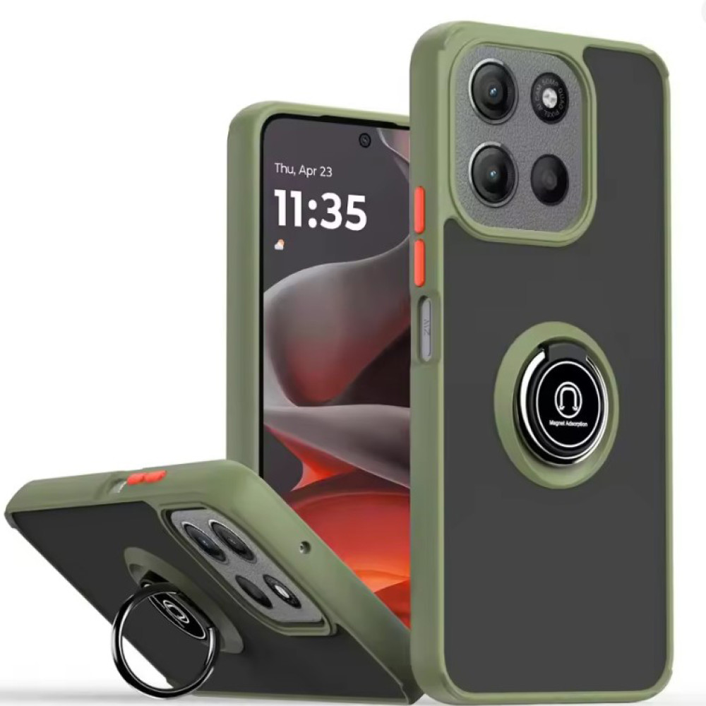 Чехол - накладка TPU Color Matte Ring для Motorola Moto G15 / G15 Power оливковый