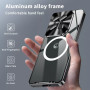 Чехол накладка Metal Glass для Motorola Edge 50 Ultra с металлическим кольцом и дополнительной защитой на камеру