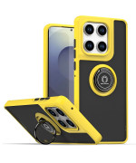 Чехол TPU Color Matte Ring для Motorola Edge 60 Pro с кольцом - подставкой