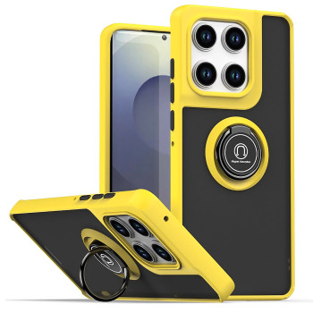 Чехол TPU Color Matte Ring для Motorola Edge 60 Pro с кольцом - подставкой