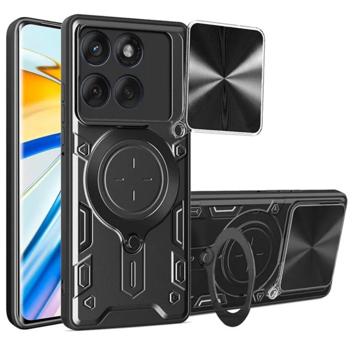 Чохол Omeve Magnetic Ring для Motorola Edge 60​ із захисною шторкою на камеру