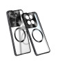 Чехол накладка Metal Glass Ring для Motorola Edge 70 Fusion с металлическим кольцом и дополнительной защитой на камеру