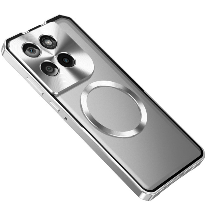 Чехол накладка Metal Glass Ring для Motorola Edge 70 Fusion с металлическим кольцом и дополнительной защитой на камеру