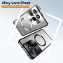 Чехол накладка Metal Glass Ring для Motorola Edge 70 Fusion с металлическим кольцом и дополнительной защитой на камеру