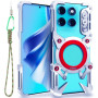 Чохол Metal Cyber Bamper для Motorola Edge 60 Fusion з кільцем та шнурком-тримачем