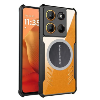 Чехол - накладка Acryl Cooling Armor для Motorola Moto G15 / G15 Power с металлической пластиной, Black