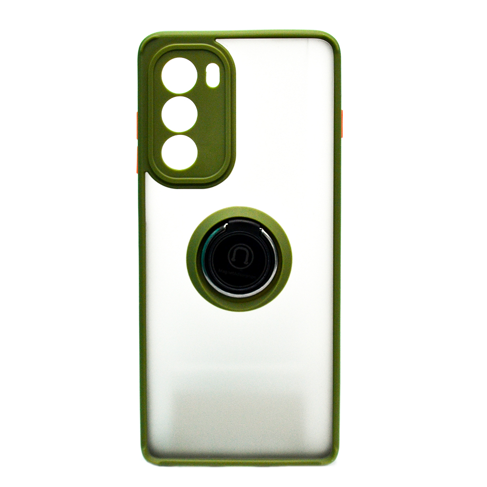 Чохол-накладка TPU Color Matte Ring для Motorola G200 5G оливковий