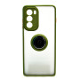 Чохол-накладка TPU Color Matte Ring для Motorola G200 5G оливковий