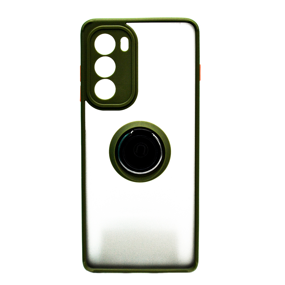 Чехол-накладка TPU Color Matte Ring для Motorola G200 5G зелёный