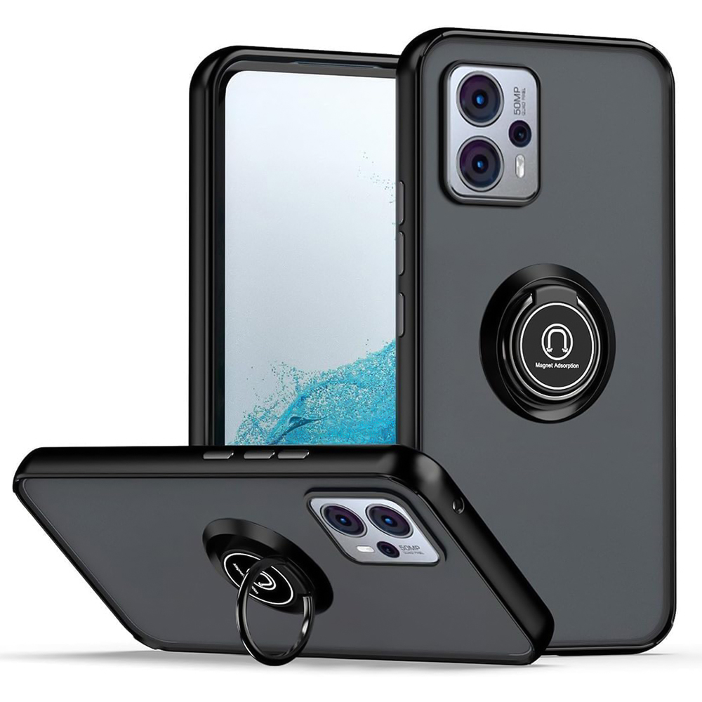 Чохол накладка TPU Color Matte Ring для Motorola Moto G13 / G23 / G53 чорний