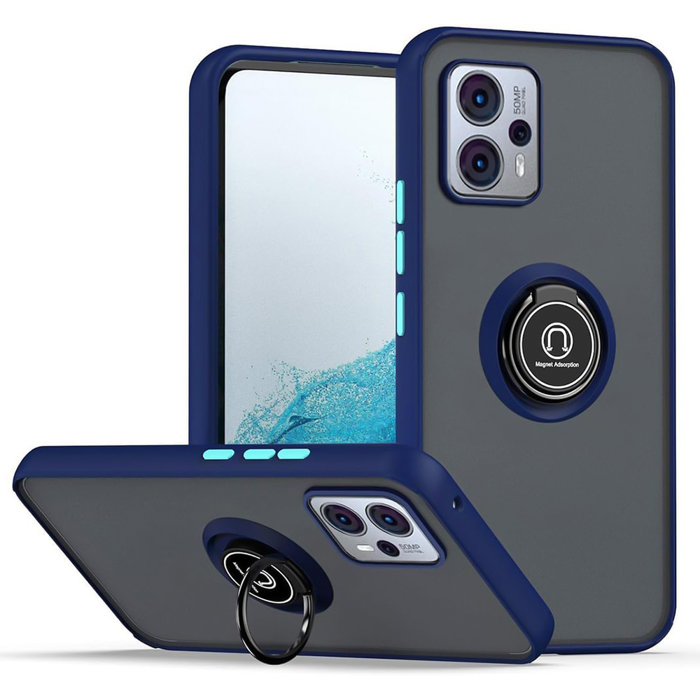Чехол накладка TPU Color Matte Ring для Motorola Moto G13 / G23 / G53 синий