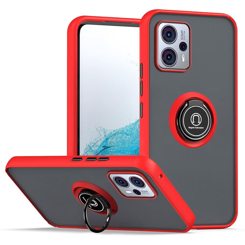 Чохол накладка TPU Color Matte Ring для Motorola Moto G13 / G23 / G53 червоний