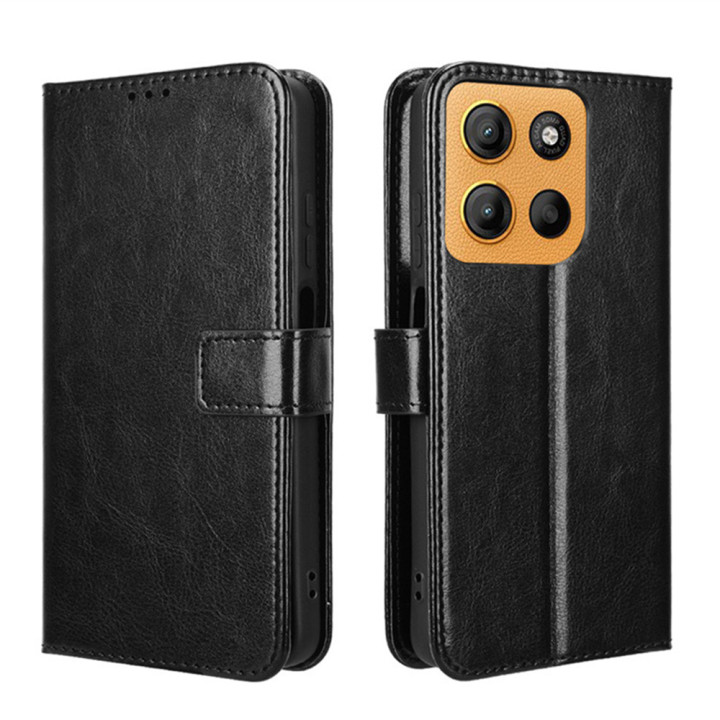 Чехол - книжка Leather Case для Motorola Moto G17 / G17 Power с магнитной застежкой