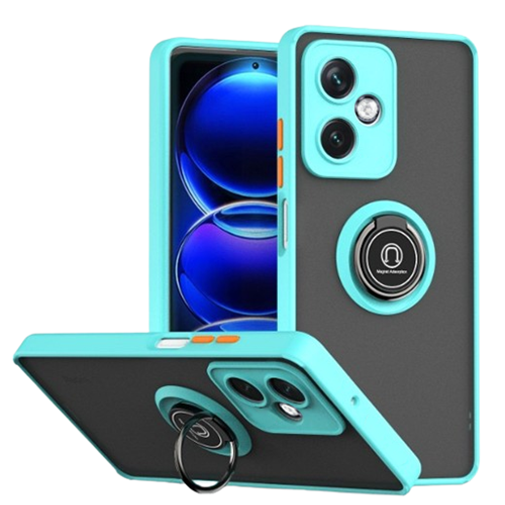 Чехол - накладка TPU Color Matte Ring для Motorola Moto G54 голубой