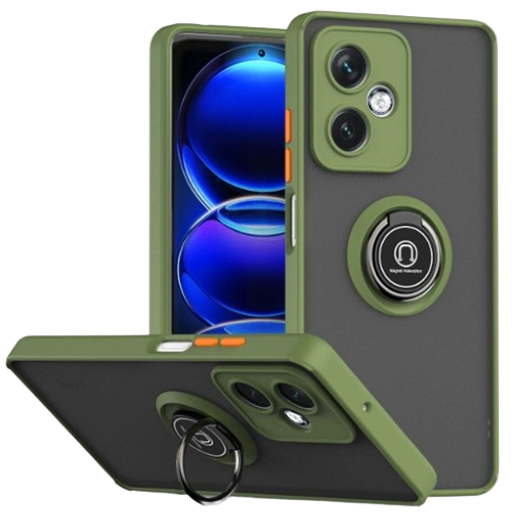 Чехол - накладка TPU Color Matte Ring для Motorola Moto G54 оливковый