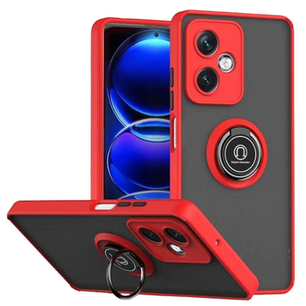 Чехол - накладка TPU Color Matte Ring для Motorola Moto G54 красный